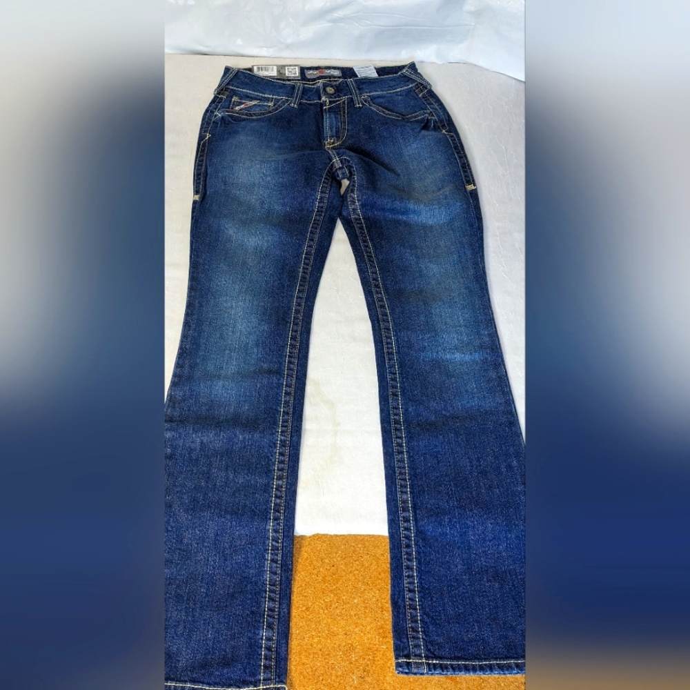 Ariat Women's 27 Long Bootcut Flame Resistant Stretch Work Denim Cat2 Jeans